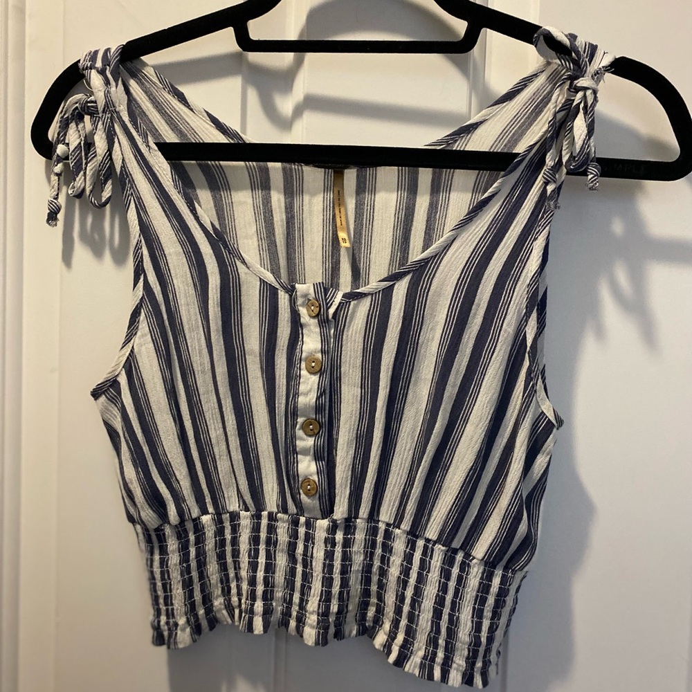 Harlow Vertical Striped Crop tank